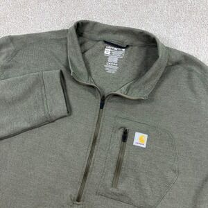 Carhartt Force Men's 2XL Green 1/4 Zip Long Sleeve Pullover MBL111
